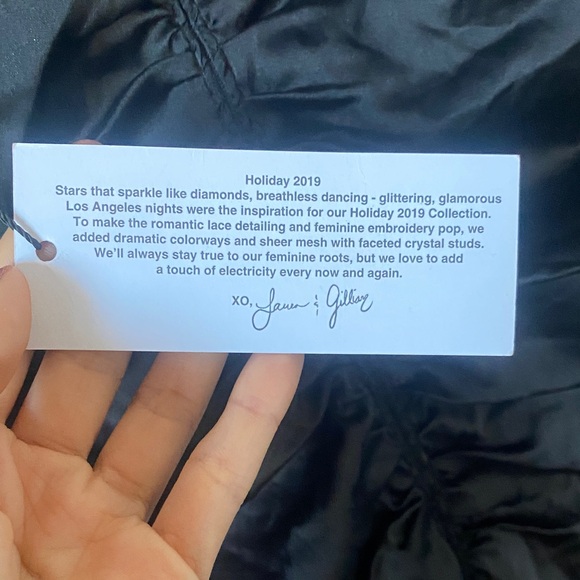 For Love And Lemons - Rouched Satin Black Mini Dress w/ Bedazzled Cups - Picture 11 of 13